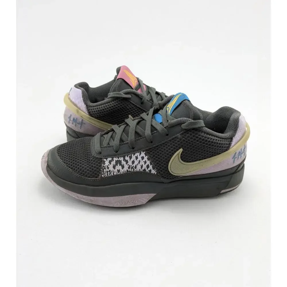 Mens Nike‎ Ja 1 Personal Touch Gray Purple Basketball Shoes FQ4796-001 Size 8